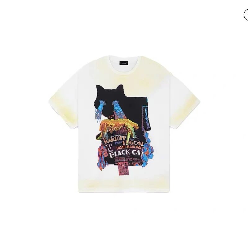 WETIDONE T-Shirts Short-Sleeve Crewneck — w 64 Apricot color