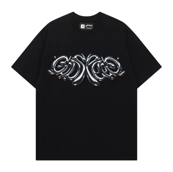 Godspeed Liquid Chrome Logo Black T-Shirt - 11