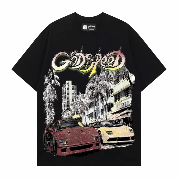 Godspeed Liquid Chrome Logo Black T-Shirt - 15