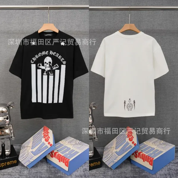Chrome Hearts American Flag Graphic T-Shirt Black - 35