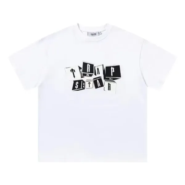 Trapstar Tra Star Blue Print White T-Shirt - 57