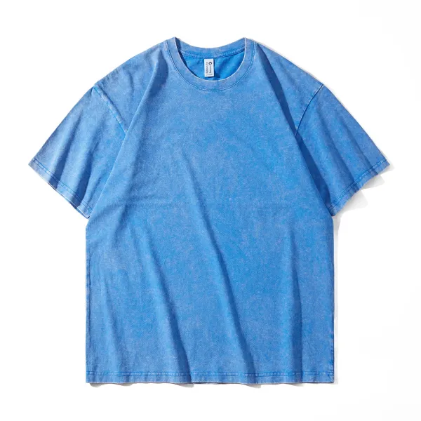 Design Acid Wash Blue T-Shirt - 1