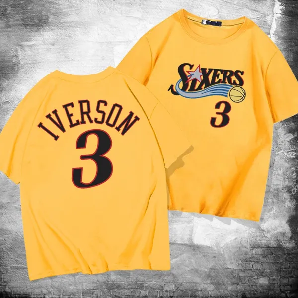 Philadelphia 76ers Allen Iverson #3 Jersey T-Shirt Red - 11