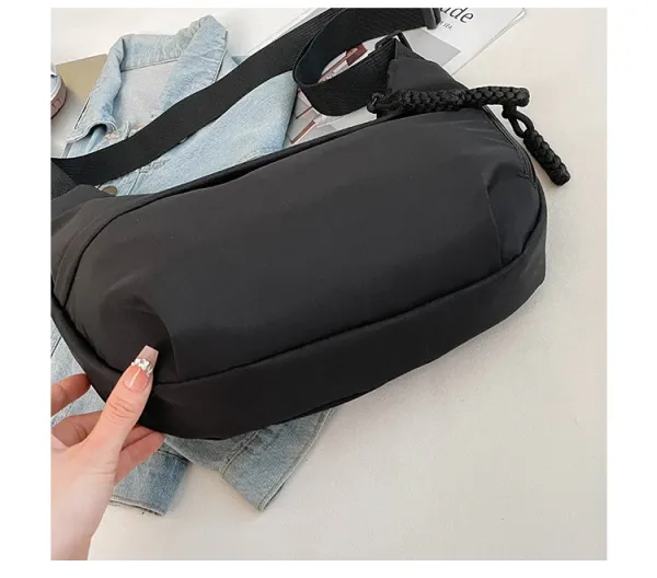 Design Minimalist Black Hobo Crossbody Bag - 47