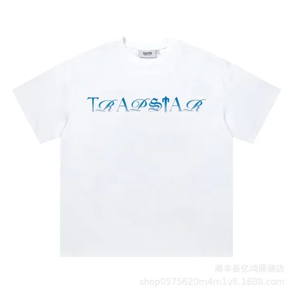 Trapstar Tra Star Blue Print White T-Shirt - 74