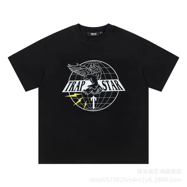Trapstar Tra Star Blue Print White T-Shirt - 82