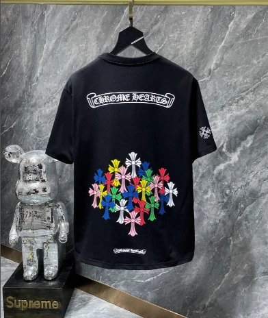 Chrome Hearts Multicolor Cross Flower Print T-Shirt - 7