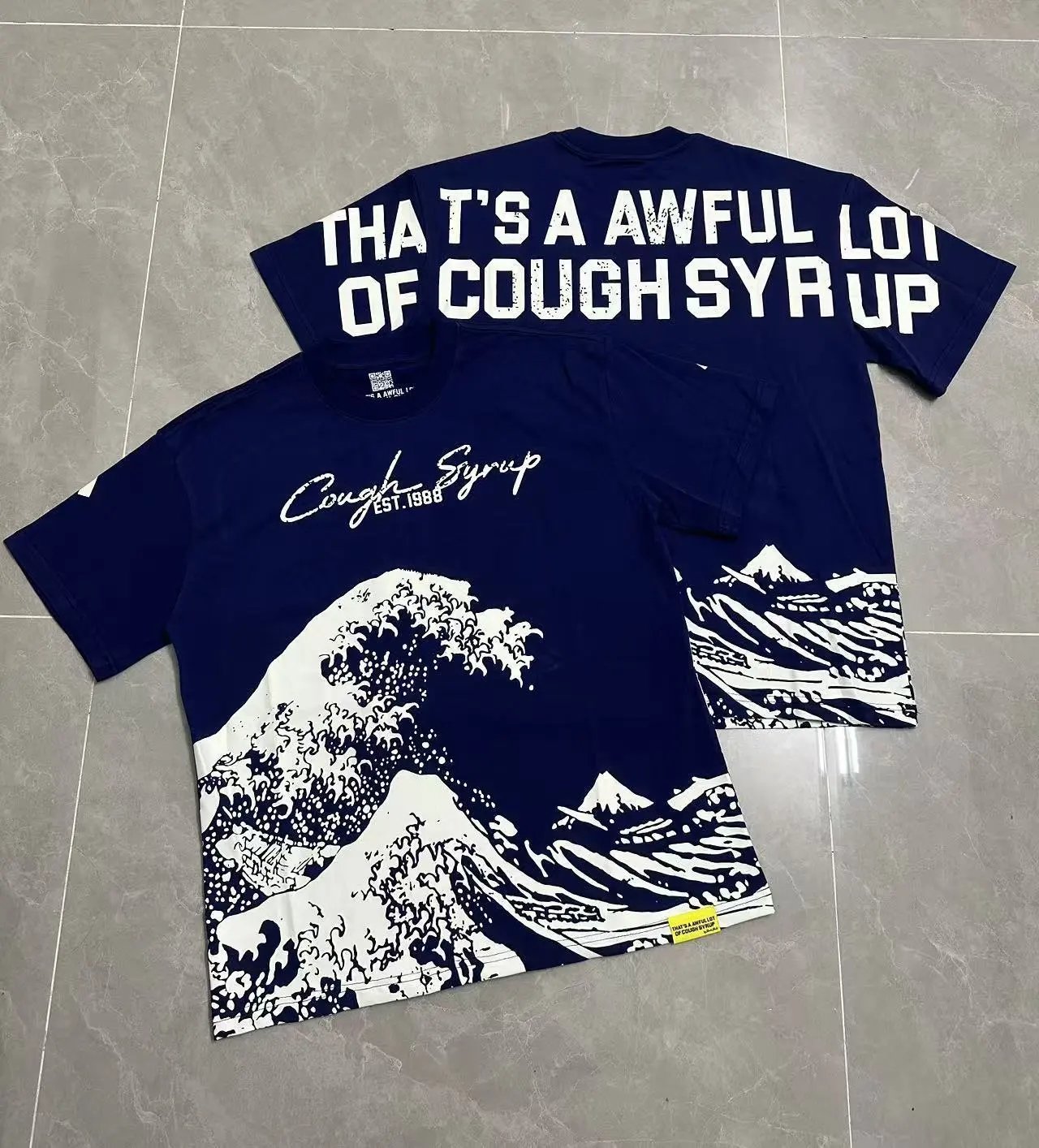 Design Cough Syrup Warning Graphic T-Shirt White - 6