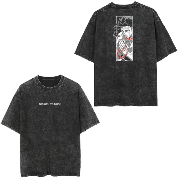 Hellstar Studios Unohara Acid Wash Black T-Shirt - 15