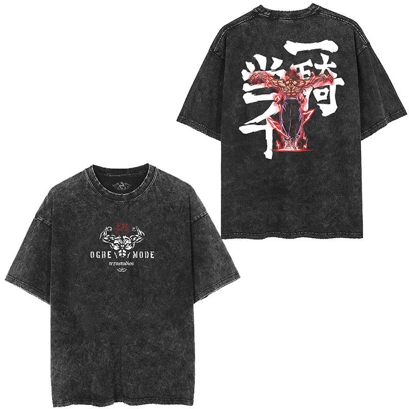 Hellstar Studios Unohara Acid Wash Black T-Shirt - 16
