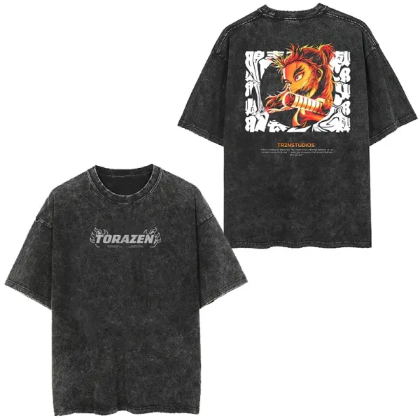 Hellstar Studios Unohara Acid Wash Black T-Shirt - 19