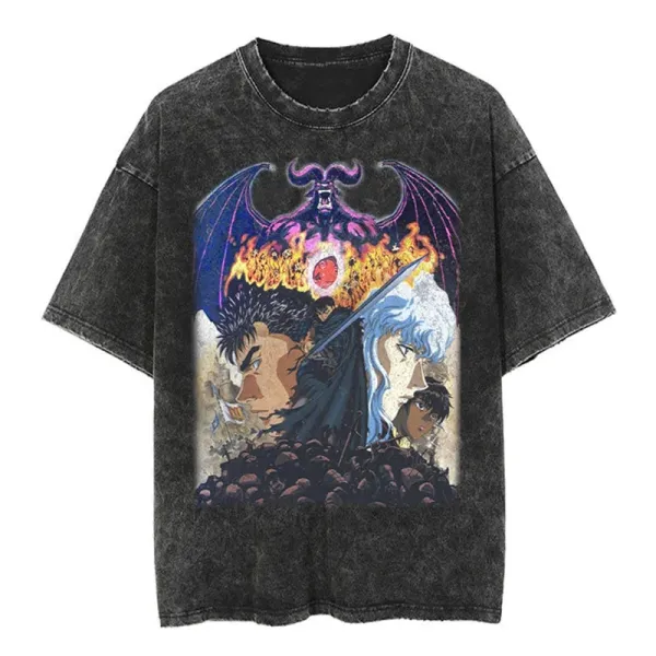 Hellstar Studios Unohara Acid Wash Black T-Shirt - 23