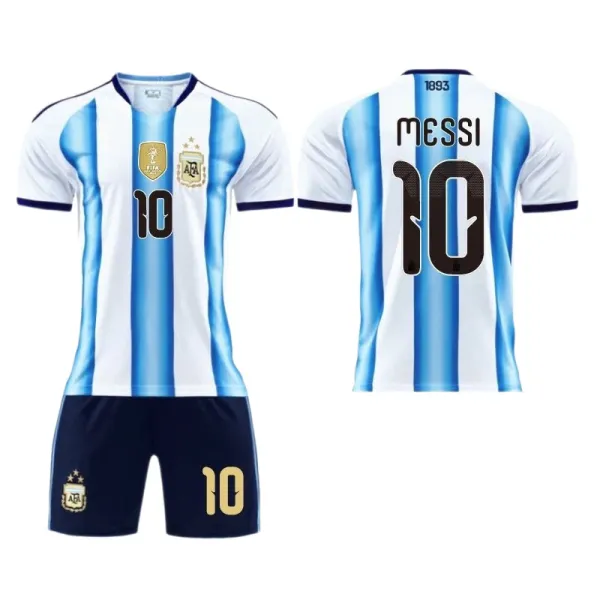 Design Argentina National Team Lionel Messi #10 Home Jersey and Shorts Set Jersey - 1
