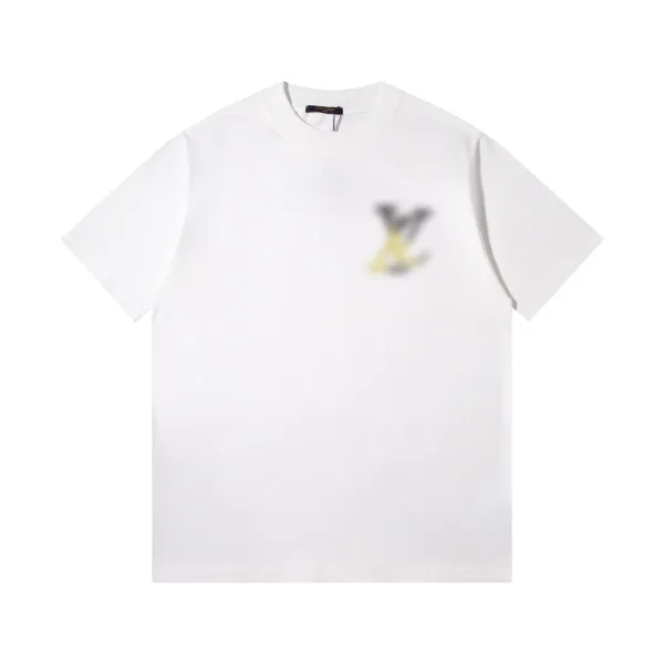 Design Abstract Print White T-Shirt - 7