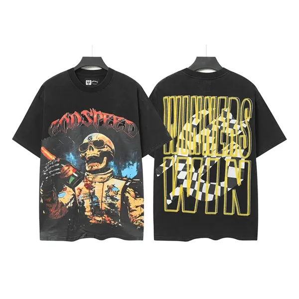 Godspeed Out Of Many One Skeleton Basketball T-Shirt Black - 24