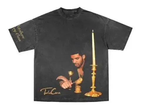 Design Drake OVO x October's Very Own 'Take Care' Black Washed T-Shirt T-Shirts - 6