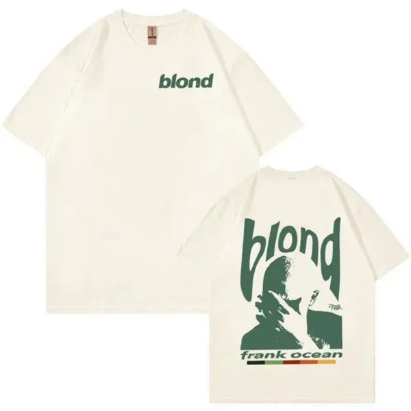 Frank Ocean Blond T-Shirt Beige Green Print - 1