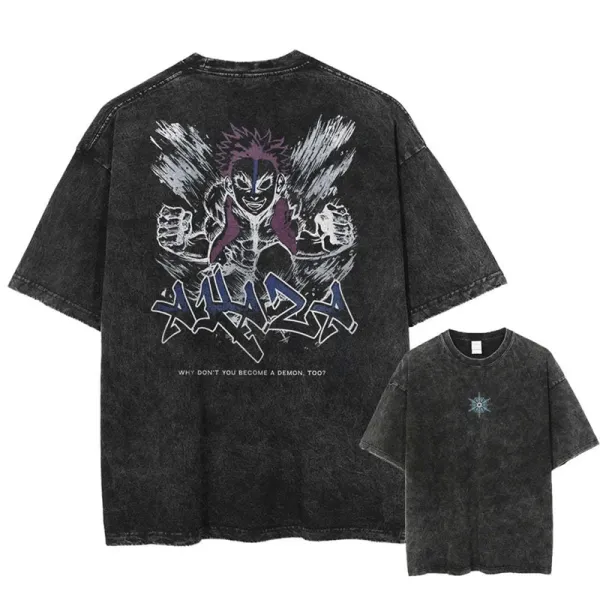 Design Demon Graphic Acid Wash T-Shirt - 1