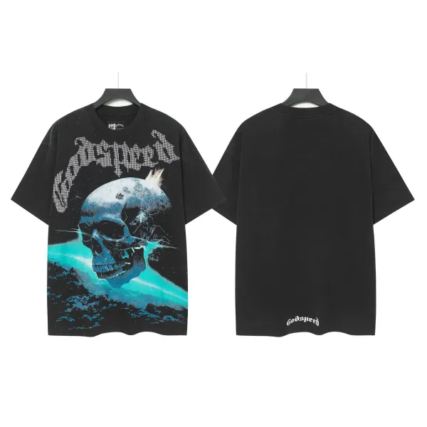 Godspeed Skeleton Graphic Black T-Shirt - 47