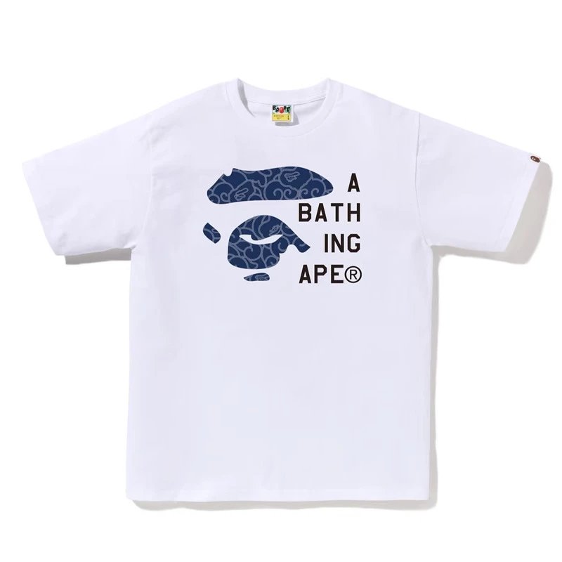 A Bathing Ape Classic Ape Head Graphic White T-Shirt - 3