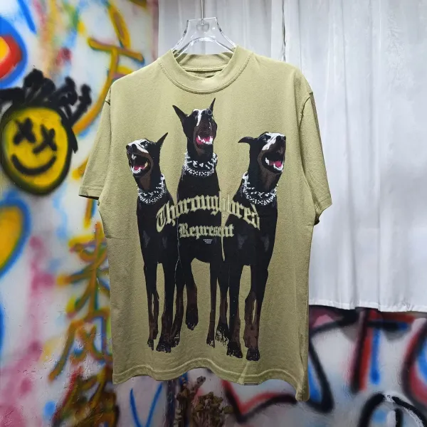 Represent Thoroughbred Dobermans Olive Green T-Shirt - 1