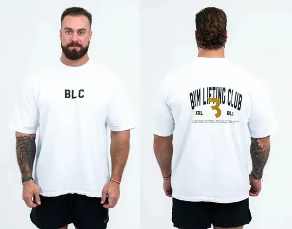 Design BLC Bum Lifting Club XXL White T-Shirt Tops.t Shirts - 1