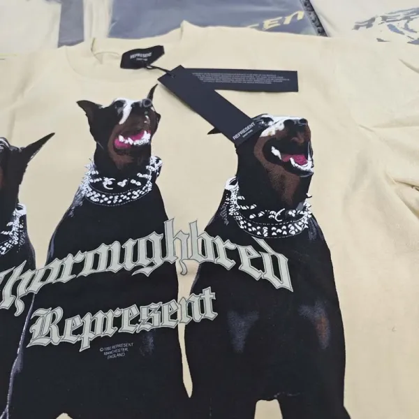 Represent Thoroughbred Dogs Beige T-Shirt - 15