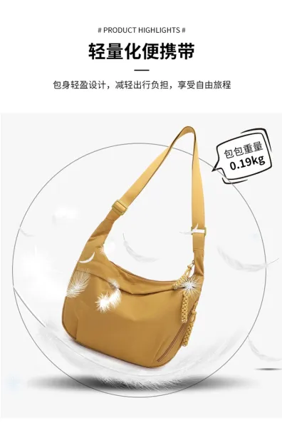 Design Hobo Bag Blue Minimalist Shoulder Bag - 11