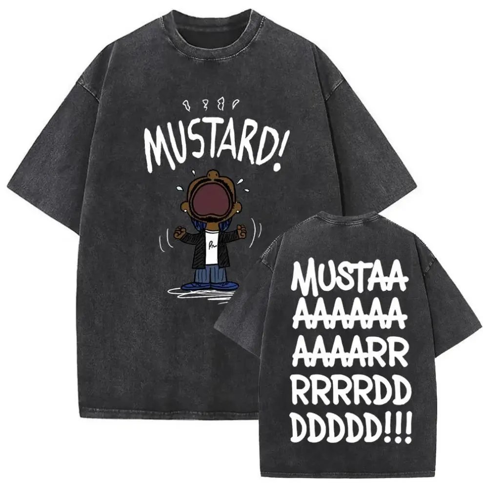 Design Lamar Mustard Bottle Graphic Oversized T-Shirt Black T-Shirts - 47