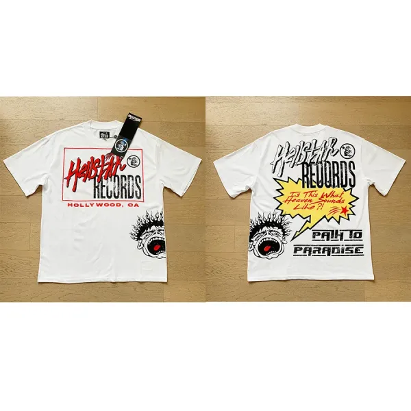 Hellstar Records x Pain to Paradise Graphic Print White T-Shirt - 1