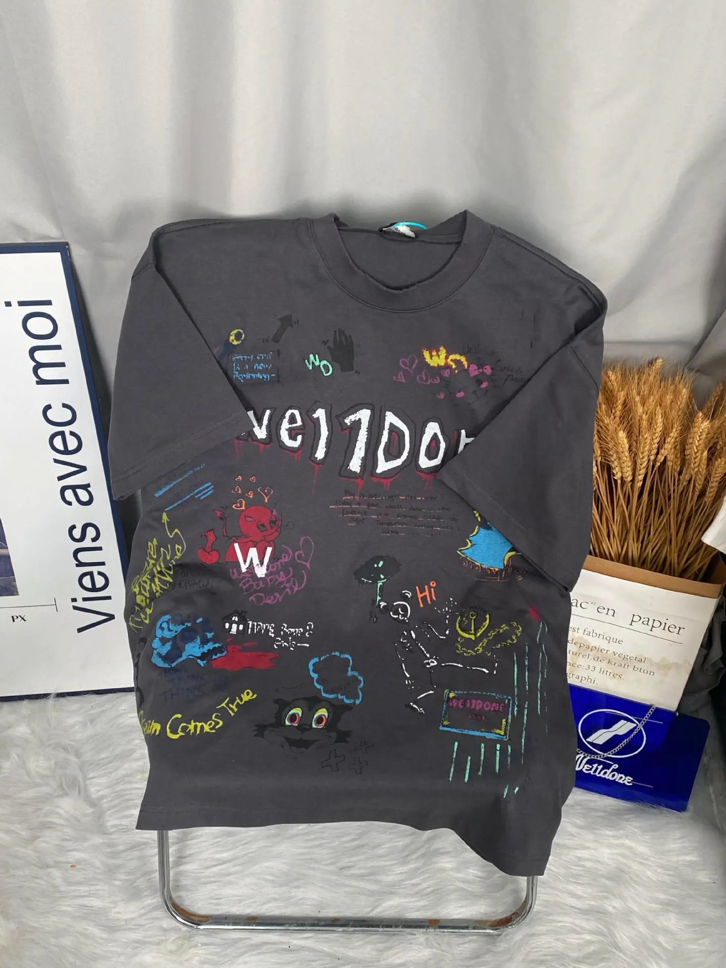 Design Welldone Sporty Striped T-Shirt Black T-Shirts - 35
