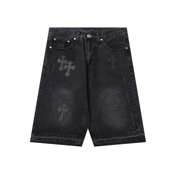 Chrome Hearts Cross Patch Black Jeans - 19