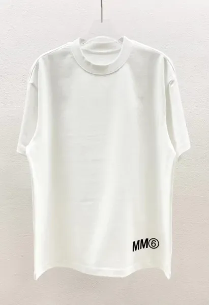 Maison Margiela Tabi Logo Embroidered Black T-Shirt - 21