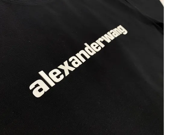 Alexander Wang Graphic Print Black T-Shirt - 40