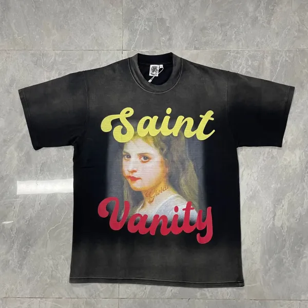 Design Saint Vanity Graphic Print Red T-Shirt T-Shirts - 7