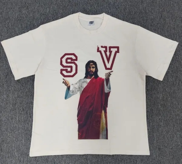 Design Saint Vanity Graphic Print Red T-Shirt T-Shirts - 8