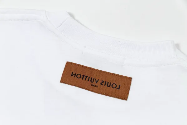 Design Abstract Print White T-Shirt - 35