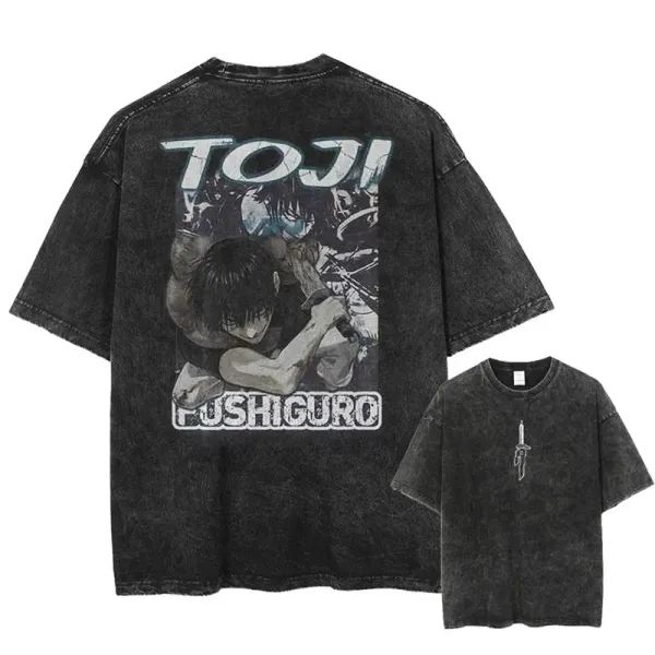 Design Toji Fushiguro Acid Wash T-Shirt - 1