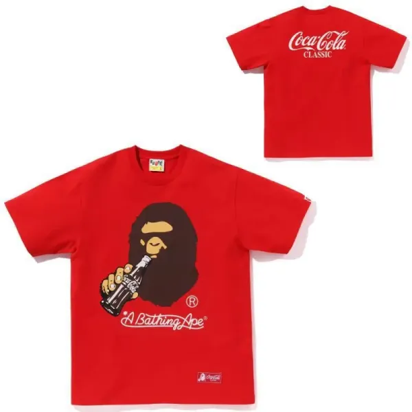 A Bathing Ape x Coca-Cola Classic Red Graphic T-Shirt - 1