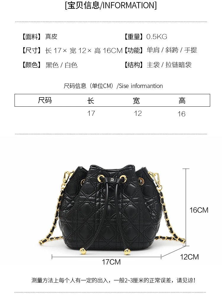 HANE Quilted Pearl-Embellished Pink Bucket Bag Handbags - 4