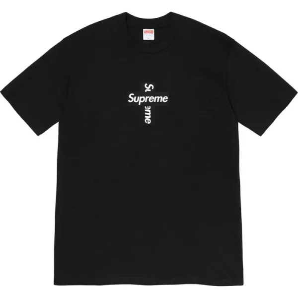 Supreme Cross Logo Black T-Shirt - 1