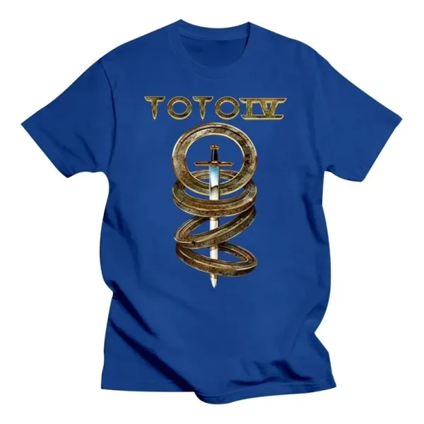 Design Toto IV Album Art T-Shirt Blue T-Shirts - 1