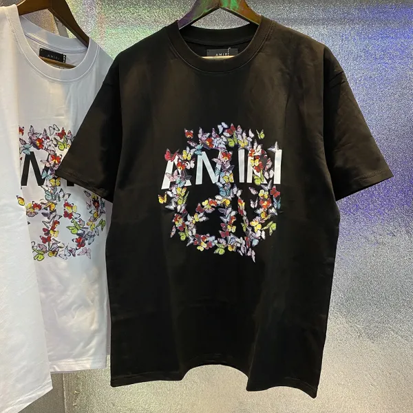 Amiri Butterfly Logo Print White T-Shirt - 2