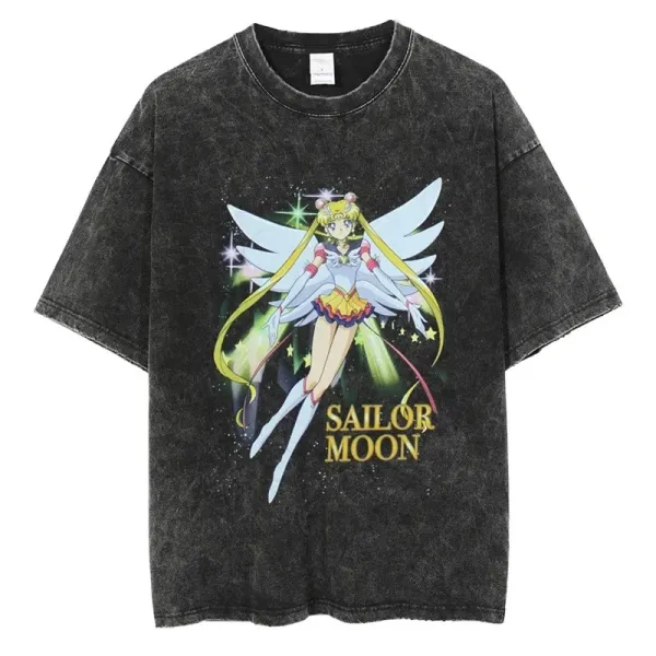 Design Sailor Moon Eternal Elegance Graphic T-Shirt Black T-Shirts - 1