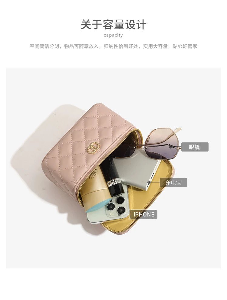 Chanel Mini Vanity Case Off-White Quilted Chain Bag - 8