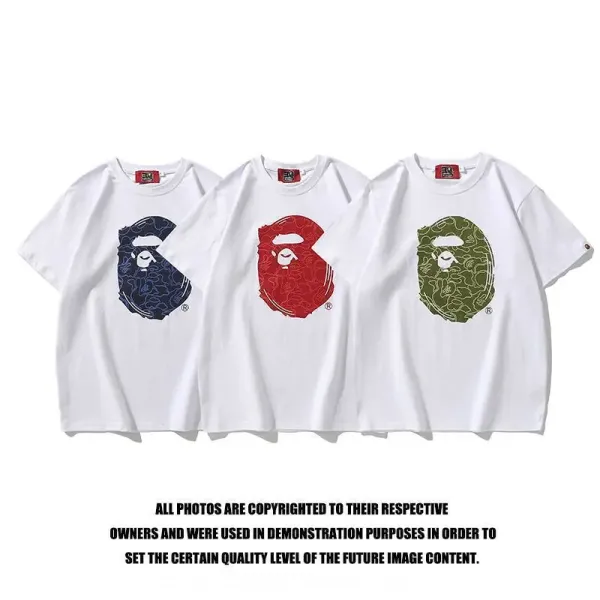 A Bathing Ape Multi-Logo Print White T-Shirt - 10