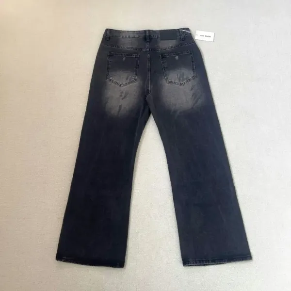 Design Distressed Graffiti-Print Wide-Leg Jeans - 19