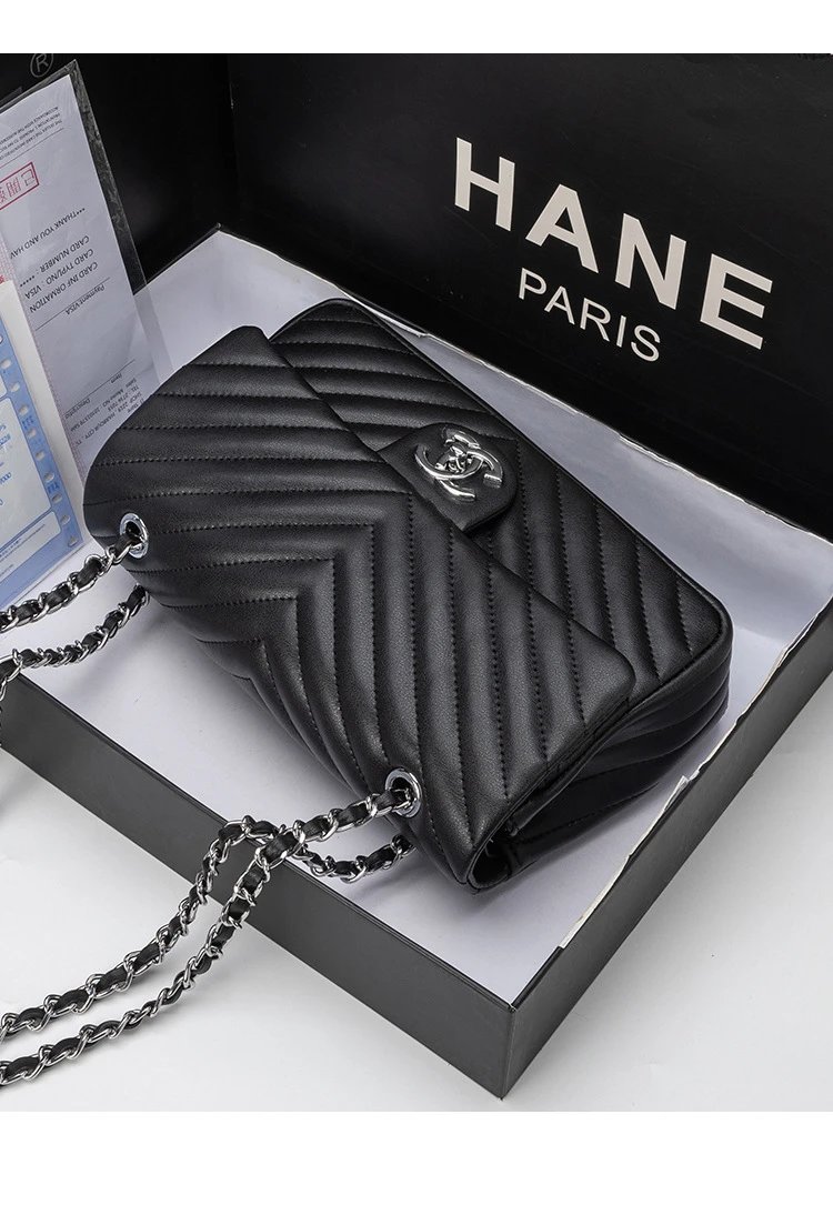 Chanel Classic Flap Bag Yellow Chevron Quilted Chain Shoulder Bag - 22