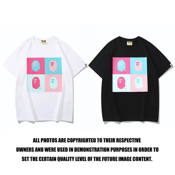 A Bathing Ape Multi-Logo Print White T-Shirt - 21