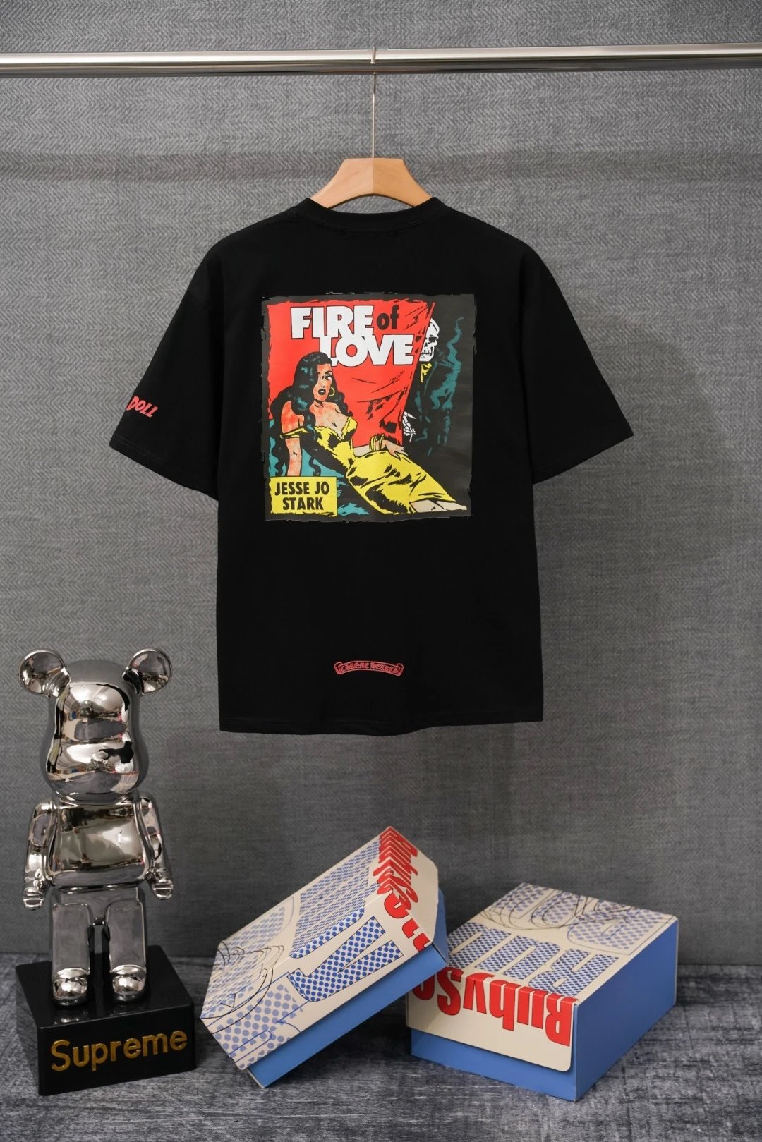 Chrome Hearts x Jesse Jo Stark Fire of Love Graphic T-Shirt White - 23